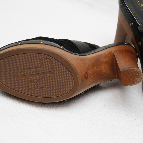 Ralph Lauren black suede shoes size M - Picture 6 of 7